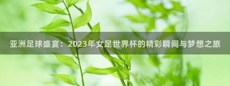 足球世界杯：亚洲足球盛宴：2023年女足世界杯的精彩瞬间与梦想之旅